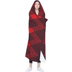 Pattern Rot Schwarz Wearable Blanket by dedoma