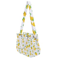 Illustrations Lemon Citrus Fruit Yellow Rope Handles Shoulder Strap Bag by anzea