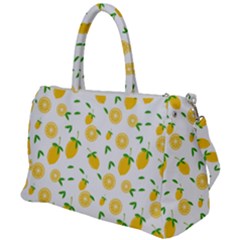 Illustrations Lemon Citrus Fruit Yellow Duffel Travel Bag by anzea