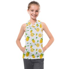 Illustrations Lemon Citrus Fruit Yellow Kids  Sleeveless Hoodie by anzea