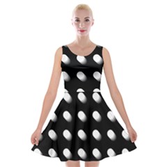 Background Dots Circles Graphic Velvet Skater Dress by Ndabl3x