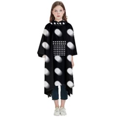 Background Dots Circles Graphic Kids  Hooded Rain Ponchos by Ndabl3x