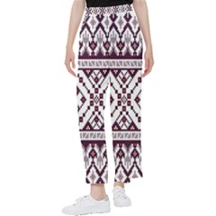 Illustration Ukrainian Folk Seamless Pattern Ornament Women s Pants  by Proyonanggan