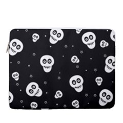 Skull Pattern 15  Vertical Laptop Sleeve Case With Pocket by Ket1n9