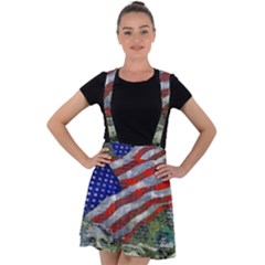 Usa United States Of America Images Independence Day Velvet Suspender Skater Skirt by Ket1n9