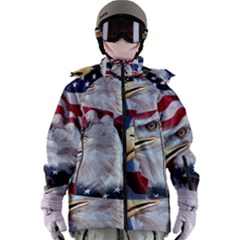 United States Of America Images Independence Day Women s Zip Ski And Snowboard Waterproof Breathable Jacket by Ket1n9