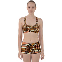 Autumn Leaf Mosaic Seamless Perfect Fit Gym Set by Hannah976