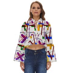 Mathematics Formula Physics School Boho Long Bell Sleeve Top by Bedest