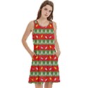 Christmas-papers-red-and-green Round Neck Sleeve Casual Dress With Pockets View2