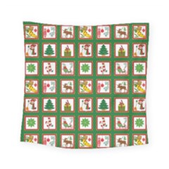 Christmas Paper Christmas Pattern Square Tapestry (small) by Bedest