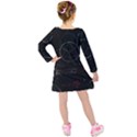 Math Board Circuit Circuits Computer Shield Tech Technology Kids  Long Sleeve Velvet Dress View2