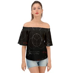 Math Board Circuit Circuits Computer Shield Tech Technology Off Shoulder Short Sleeve Top by Loisa77