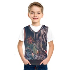 Firework Fireworks Display Lake Kids  Basketball Tank Top by Proyonanggan