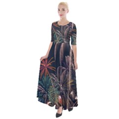 Firework Fireworks Display Lake Half Sleeves Maxi Dress by Proyonanggan