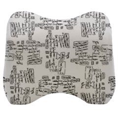 Blackboard Algorithms Black And White Pattern Velour Head Support Cushion by dflcprintsclothing