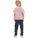 Cute Cat Cartoon Doodle Seamless Pink Pattern Kids  Sports T-Shirt View2