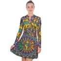 Dead Dancing Bears Grateful Dead Pattern Long Sleeve Panel Dress View1