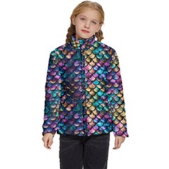 Rainbow Scales Kids  Puffer Bubble Jacket Coat by zappwaits