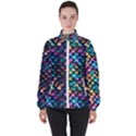 Rainbow Scales Women s High Neck Windbreaker View1