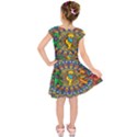 Dead Dancing Bears Grateful Dead Pattern Kids  Short Sleeve Dress View2