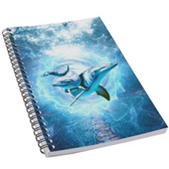 Dolphin Blue Fantasy 5 5  X 8 5  Notebook by Loisa77