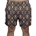 Vintage Batik Art Architecture Pattern Men s Shorts View1