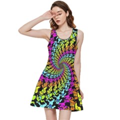 3d Grateful Dead 90 s Neon Dancing Bears Inside Out Racerback Dress by Perong