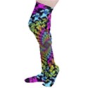 3d Grateful Dead 90 s Neon Dancing Bears Thigh High Stockings View3