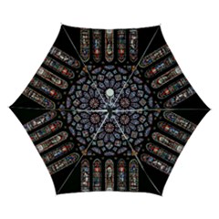 Chartres Cathedral Notre Dame De Paris Stained Glass Automatic Folding Umbrella With Case (small) by Grandong