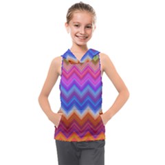 Pattern Chevron Zigzag Background Kids  Sleeveless Hoodie by Grandong