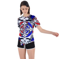 The Grateful Dead Asymmetrical Short Sleeve Sports T-shirt by Grandong