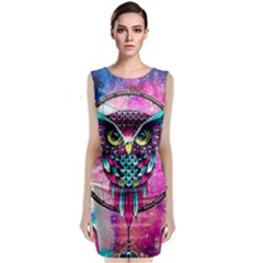 Owl Dreamcatcher Sleeveless Velvet Midi Dress by Grandong