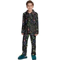 Illustration Universe Star Planet Kids  Long Sleeve Velvet Pajamas Set by Grandong