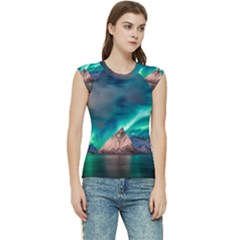 Amazing Aurora Borealis Colors Women s Raglan Cap Sleeve T-shirt by Grandong