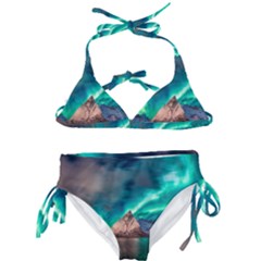 Amazing Aurora Borealis Colors Kids  Classic Bikini Set by Grandong