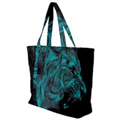 Angry Male Lion Predator Carnivore Zip Up Canvas Bag by Ndabl3x