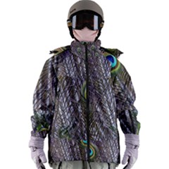 Peacock Bird Feathers Plumage Peacock Women s Zip Ski And Snowboard Waterproof Breathable Jacket by Perong