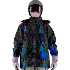 Bird Peacock Feathers Women s Zip Ski And Snowboard Waterproof Breathable Jacket by Perong