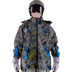 Peacock Bird Animal Peafowl Women s Zip Ski And Snowboard Waterproof Breathable Jacket by Perong