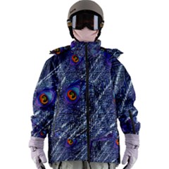 Peacock Bird Feathers Coloured Plumage Women s Zip Ski And Snowboard Waterproof Breathable Jacket by Perong