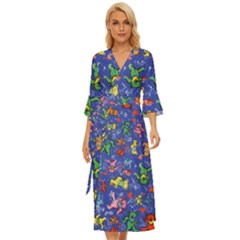 Grateful Dead Bears Midsummer Wrap Dress by Perong