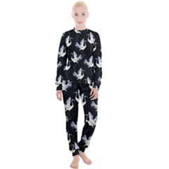 Crane Pattern Women s Lounge Set by Bedest