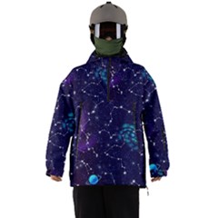 Realistic Night Sky Poster With Constellations Men s Ski And Snowboard Waterproof Breathable Jacket by Ket1n9