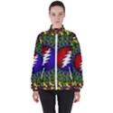 Grateful Dead Bear Pattern Women s High Neck Windbreaker View1