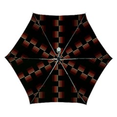 Geometric Pulse Print Design Automatic Folding Umbrella With Case (small) by dflcprintsclothing