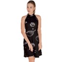 Black Space Drawing Art Planet Drawing Stars Black Space Galaxy Outer Space Sleeveless Halter Neck A-Line Dress View3