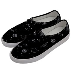 Black Space Drawing Art Planet Drawing Stars Black Space Galaxy Outer Space Men s Classic Low Top Sneakers by Perong