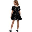 Black Space Drawing Art Planet Drawing Stars Black Space Galaxy Outer Space Kids  Short Sleeve Dolly Dress View4