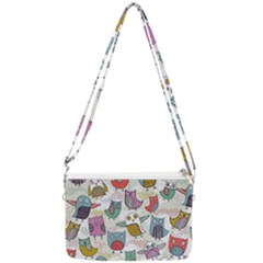 Owl Animal Bird Pattern Double Gusset Crossbody Bag by Perong