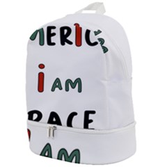 America  I Am Race Zip Bottom Backpack by RiverRootz